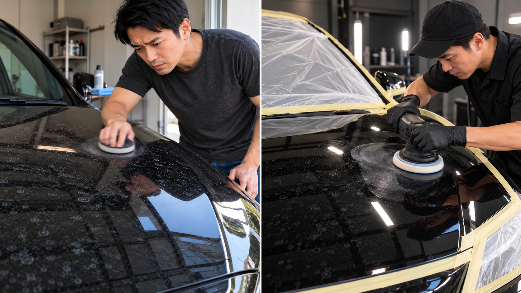 水シミ・ウォータースポットの除去におけるDIYとプロの違い