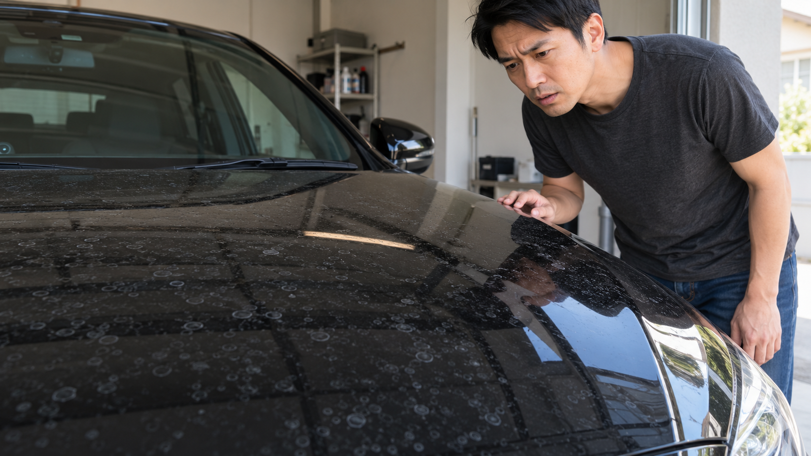 車の水シミ・ウォータースポットは状態によって消せる範囲が異なる